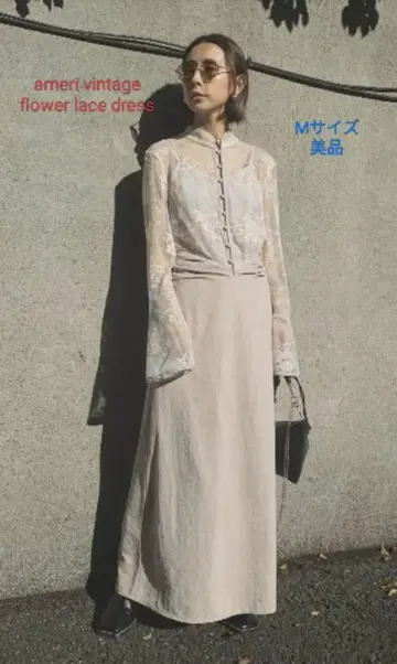 ameri vintage flower lace dress M 사이즈