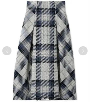 SNIDEL 로빙 체크 미들 스커트 IVR