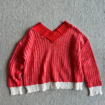 TELA 테라 V넥 니트 오렌지 스웨터 이탈리아제