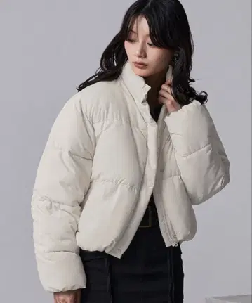 [ nui nullu ] 2WAY 스탠드 카라 충전솜 숏 자켓