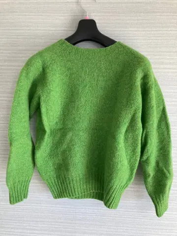 BEAMS BOY 노 이스터리 별주 그린 스웨터 34