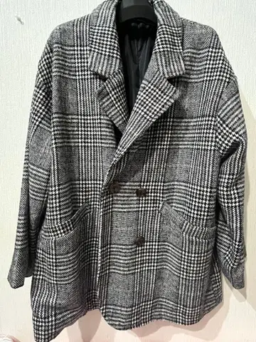 글렌체크 자켓 코트