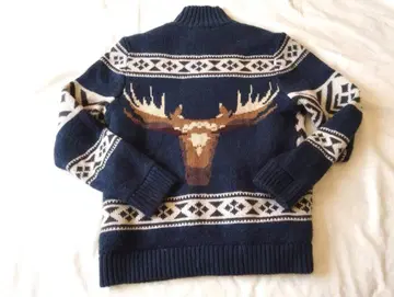 아바크롬비앤피치 무스 헤드 플리스 라이닝 스웨터 자켓 L