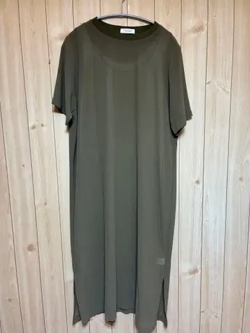 BEAUTY&YOUTH 반팔 롱 원피스 올리브