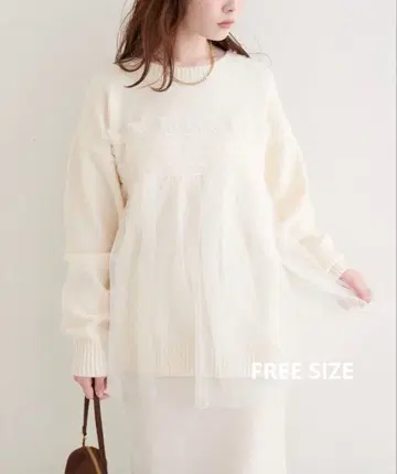 튤 레이어드 니트 아이보리