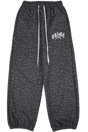 PRIMEMEMBERS LeopardWideJoggers Black