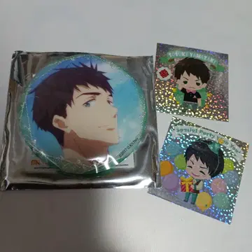 Free! 야마자키 소스케 마그넷 캔뱃지 75mm 홀로그램 씰