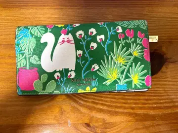 kate spade 장지갑 고양이 꽃