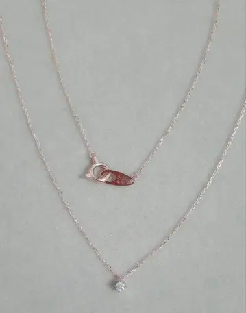 ete 목걸이 핑크 골드 K10