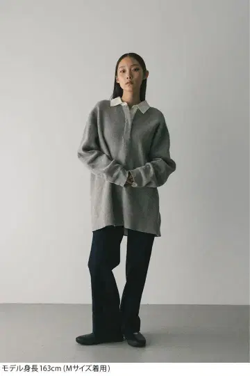 스타일믹서 라거 니트 탑 M GRY