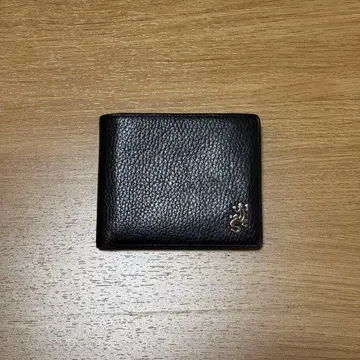 애니에스베 agnes b. 가죽 접이식 지갑 블랙