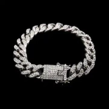 [ N008 ] 남성용 여성용 실버 체인 팔찌 액세서리