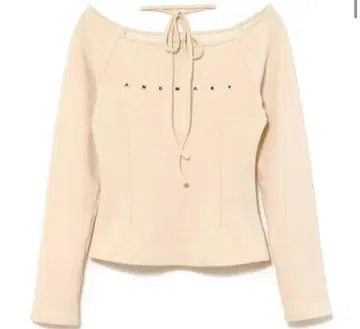andmary Mary logo choker tops ivory