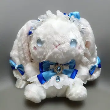 봉제 인형 숄더 백 토끼 파랑
