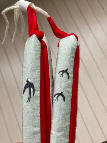 제비 패턴? 신발 일본 나막신 하나오 레드 새