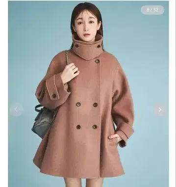 셀포드 이번 시즌 A라인 울 미들 코트