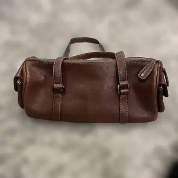 츠치야 가방 미니 보스턴 드럼 백 숄더 가죽 브라운