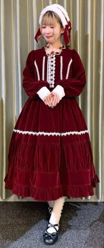 axes femme Chalmiere 윈터 원피스 ( 와인 )