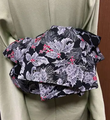 어른용 헤코비, 실버 호랑가시나무 패턴, 리버서블 긴 길이