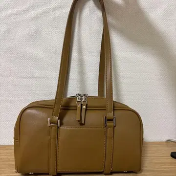 브라운 베이지 심플 핸드백