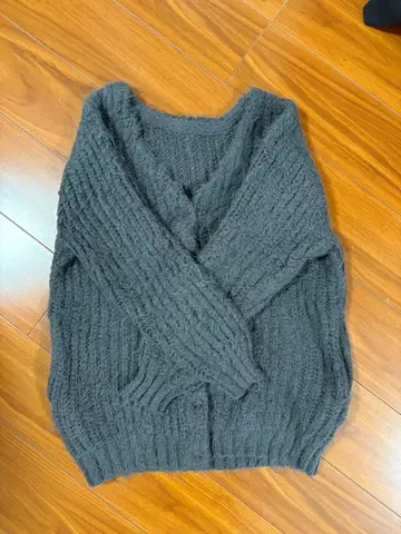 다크 그레이 니트 가디건