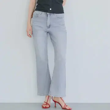 coca 세미 플레어 9부 기장 데님 팬츠