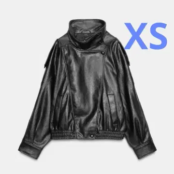 ZARA 페이크 가죽 자켓 XS 블랙 미사용 새상품 자라