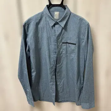 MILLET 블루 그레이 긴팔 셔츠 M