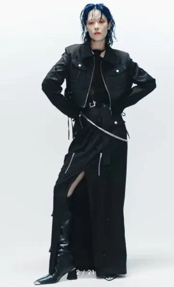 HARE 비쥬 포켓 롱 스커트