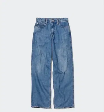 새상품 UNIQLO 배기진 66BLUE 사이즈 25