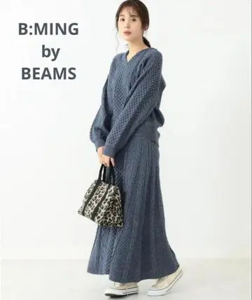 B:MING by BEAMS/케이블 V넥 셋업 빔즈
