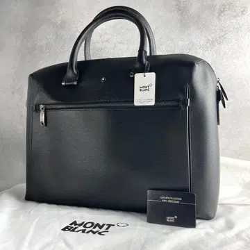미사용 몽블랑 Mont Blanc 비즈니스 백 가죽 블랙