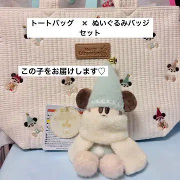 리루린린 토트백 인형 배지 디즈니 크리스마스 2025