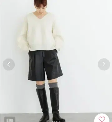 인조 가죽 하프 팬츠 BLACK 38 어반 리서치