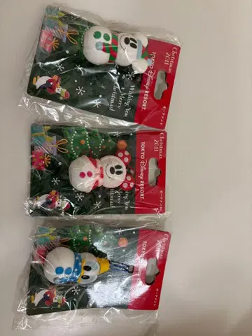 도쿄 디즈니 리조트 크리스마스 오너먼트 3개 세트