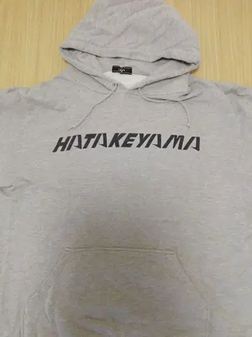 HATAKEYAMA 그레이 후드 부착 후드티 야구