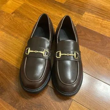 볼륨 밑창 비트 로퍼 L 사이즈, 브라운