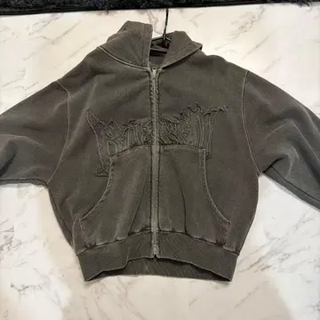 BlessU 그레이 플리스 후드티