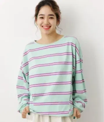 보더 T셔츠 긴팔