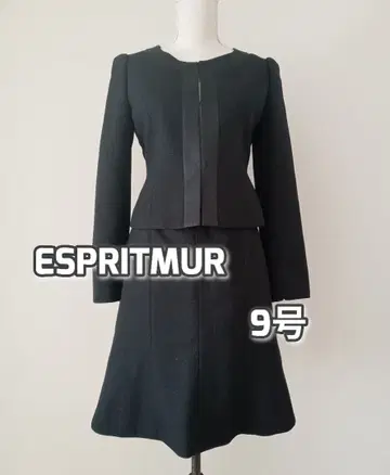 에스프리뮬레 세레모니 스커트 수트 M 블랙 섀도우 체크