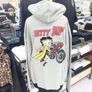 (49) 베티 부프 지퍼 후드티 그레이