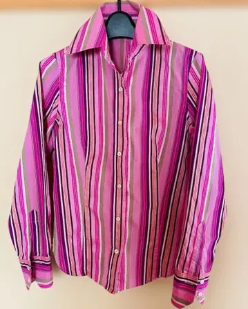 [ 새상품급 ] ETRO 핑크 계열 스트라이프 긴팔 셔츠 size 40