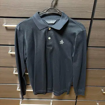 Munsingwear 블랙 피케 셔츠 M