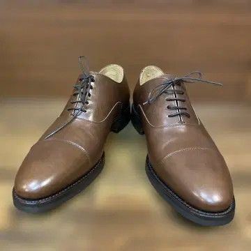 BERWICK 브라운 가죽 스트레이트 팁 26.5cm UK7.5