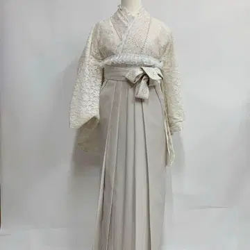 레이스 기모노 프릴 하카마 5세트 졸업식 하카마 세트 대학생 졸업식