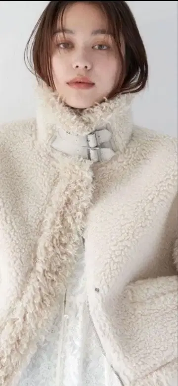 ungrid 보아 콤비 무스탕 블루종