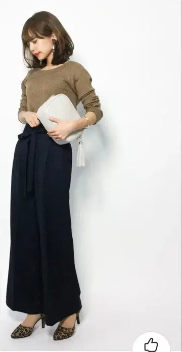 그린 레이블 릴랙싱 와이드 팬츠