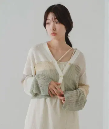 Kastane 랜덤 패턴 니트 가디건