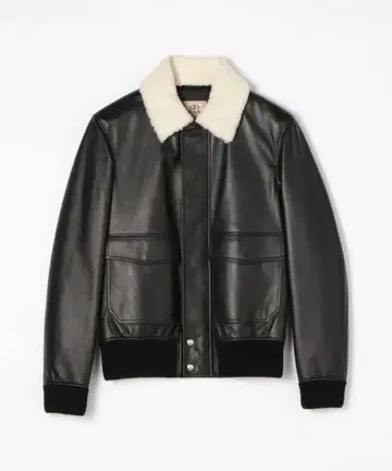 DENIM DOUGLAS JR 램 가죽 플라이트 자켓