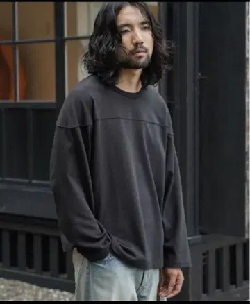 shiun COTTON FOOTBALL L/S TEE S 사이즈